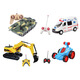 Lingying remote control car toy remote control tank car remote control excavator engineering vehicle stunt remote control vehicle medium ambulance [need to be equipped with a number 5 battery]