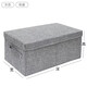 Sushu Home Fabric Storage Box Storage Box Fabric Clothing Storage Box Drawer Wardrobe Clothes Storage Box Household Pants Dark Gray (Washable) Covered Large (28 Width * 47 Depth * 21 Height cm) + Small (24