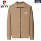 Pier Cardin Oros produktiver purer Kaschmir Cardigan Herbst und Winter im mittleren Alter eingedickter Ltescher-Pullover-Pullover Reißverschluss Jacke 9276 (100% Pilling) L.