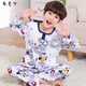 Brudin Kinderpyjamas Männer 7-12 Jahre alte Pure Cotton Kinderpyjamas Summer Boy Set reines Baumwoll kleine mittelgroße Kinder Frühling und Herbst Langarm Runde 826 Handstand Affe 22 Größe Empfohlener Höhe 160-165 cm
