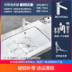 ARROW Ceramic Laundry Basin with Washboard Balcony Household Single Basin Large Undercounter Basin Laundry Basin Laundry Pool with Washboard Laundry Basin [Including Fine Copper Yabai Hot and Cold Faucet]