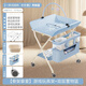 Heyu baby diapers table baby diapers change foldable multi-functional neonatal care operation table Monsoon ash (skeleton table upgrade)