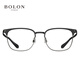BOLON暴龙眼镜2025新品钛金属眉架男方形近视眼镜框BA7028 B11