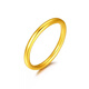 Xifumen Gold Ring for Women, Smooth Ring Ring, Sansheng Sansei Shiny Finger Ring, Simple, Fashionable and Versatile Gift for Girlfriend, Smooth Ring-No. 18, 3.05g, more refunds, less replenishment