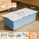 Lijie under-bed storage box with wheels, thickened flat storage box, drawer-type household clothes storage artifact, under-bed storage box, blue, enlarged and heightened 100*50*33cm, one pack