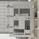 Haisongda Small Apartment Armoire de salle de bain combinaison 40 mini bassin de lavage petite taille Armoire de lavabo à coin rond Intégrée 304 Couleur de lait en acier inoxydable 4837 cm armoire principale + armoire de miroir de beauté