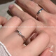 Brez Heartbeat Signal S999 Paar Ring Sterling Silber Eröffnung Verstellbarer Ringgeburtstag Valentinstag Geschenk für Jungen und Freundin 999 Herzschlag Signal Sidelight Paar Ring einstellbarer Live -Balance