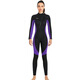 DIVE&SAIL long-sleeved one-piece wetsuit 3MM wet suit for men and women, surf suit for couples, warm and cold snorkeling, winter swimsuit, wet suit, men's black 3XL XXX