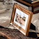 Qiyu American 8-inch photo frame table hanging wall vertical and horizontal photo frame mounting A4 certificate frame custom photo frame plus photo walnut color 10 inches (photo 20.3cm*25.4cm)