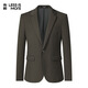 Lilang Double Elastic Fabric Suit Men's Smooth, Delicate, Tight, Easy-Care Suit Brown Color 170A