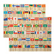 
Chengliu cognitive card logo building blocks children's early education education baby kindergarten large class activity area wooden toys 100 pieces national flag card domino