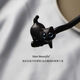 Meng Junchen ebony wood hairpin ancient style hairpin simple modern new Chinese style playful cat hair accessories wooden hairpin Hanfu cheongsam civet tree ebony hairpin one