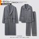 Modal Pajamas Pajamas Autumn e invierno Algodón puro Conjunto de algodón en espesas de aire caliente Mezzanine de color camisón de gran tamaño KK6296-3 piezas Set 3xl [altura 180-185, 165-189Jin [Jin equivale a 0.5 kg]]