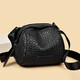 
CHIOZZAKURUCS genuine counter genuine leather women's shell bag one shoulder crossbody middle-aged mother bag woven versatile 2024 new small bag black
