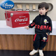 Disney Ultraman одежда весна и осенний набор 2025 Новый модный мальчик Baby Plus Fleece Children's Cool Couse Internet Celebrity Grey Set [] [] Thin 110