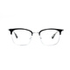 
Connant (CONANT) aspherical myopia glasses can match the degree of 9766 Academy Feng Siwen eyebrow wire frame titanium alloy frame 144 Black silver-C2 with Connant 1.60 Laibao film lens