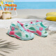 Anta Children's Beach Schuhe für Männer und Frauen Kindersandalen 2024 Sommer neue atmungsaktive Rahmenschuhe für Taschenzehen Anti-Kollisions-Strandschuhe [Frauenstil] Minze Blau/Silber 9902-2 28