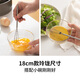Shuangshan 304 stainless steel cooking bowl with handle kitchen egg cream whipping basin salad instant noodles mixing bowl stainless steel egg beater - length 18cm