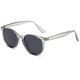 Neue runde Retro -Sonnenbrille Outdoor Mode Herrengläser trendy Fahren polarisierte Sonnenbrille Schwarze Rahmen schwarze graue Stücke 50 Mund 12137