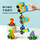Kamilong Magnetic Digital Train Children's Toys's 3-6 ans garçons et filles Puzzle amusant Grandes Particules Early Education Building Blocs Beech 12 Magnetic Digital Train