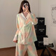 S.Sofeais Style mince pyjama à manches longues pour les femmes, doux big revers vêtements 12392 175 L