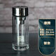 三栖虎玻璃杯松道双层玻璃杯男女士时尚新水晶杯茶杯子商务办公 200ml 诗特意(1585)蓝