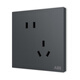 ABB switch socket panel 86 type 10A inclined five-hole socket Yingzhi series gray