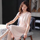 
Modal nightgown women's pajamas skirt summer thin short-sleeved modal cotton silk ice silk sexy home clothing large size MQ9249 warm powder-nightskirt XL