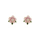 QMXD Yang Mi's same purple camellia earrings for women 2025 new popular unique earrings light luxury high-end earrings purple camellia earrings