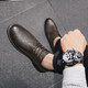 Nuevos productos para zapatos para hombres zapatos de cuero casual Versión coreana para hombres zapatos formales para hombres Versátiles zapatos de suela plana 9920 caqui 40