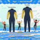 Changsang wetsuit men's trendy diving long-sleeved thermal suit 3mm jumpsuit for men and women thickened cold-proof snorkeling winter bright yellow back zipper wetsuit 3mm surfing wetsuit M M16YE2