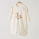 GARDEN CITY baby nightgown spring and autumn pure cotton double layer jacquard male and female baby anti-kick quilt nightgown one-piece children's long-sleeved pajamas apricot weight about 210g, 20-24 degrees can be worn alone 120cm pullover