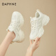 Daphne (DAPHNE) 2024 summer new thick-soled mesh breathable mesh shoes white shoes dad casual sports women's shoes beige-462410109739