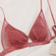 Jinsanta Seidenunterwäsche für Frauen Mulberry Seidenspitzenmisch spleißen ultradünne atmungsaktive BH-Unterwäsche ohne Stahlringe grau Rose Rot 9715 m