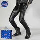 Nasalike schwere Frühlings- und Herbst -neue Herrenlederhose Schlanke koreanische Hosen PU Leder enge Motorrad -Motorrad -Weichprofis wasserdichte Reitleistung Trend Black M (Spiritual Guy) N31 (leicht zu erledigen) 56 Modelle 27 Taillenumfang 2 Fuß 0