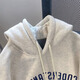 Nationaler Trend der Kindermarke American Letter mit Kapuze -Sweatshirt für Jungen und Mädchen Frühling, Herbst und Winter Neue lose Nische mit mittlerer und großer Kinder weiß grau [dünner Stil] 150