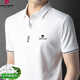 
Pier Cardin brand mulberry silk short-sleeved T-shirt men's summer thin casual business lapel POLO Paul shirt half-sleeved top blue 17088A-L