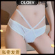 OLOEY European and American thin ice silk tight t-pants men's sexy underwear sports bag egg thong passionate straight into the bed white women's style
