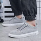 Zapatos de lienzo de trabajo zapatos para hombres viejos zapatos de tela de verano para hombres zapatos de mesa de moda para hombres versátiles versátiles de tablero casual x8899 gris 40