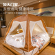 Kommot warm tent Muche winter anti-fall cotton mosquito net home crib yurt indoor cold and windproof warm quilted caramel brown 2*1.5m
