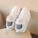 Pull back children's shoes, all-match sneakers for boys and girls, white shoes, white sneakers WZ(CL)-0427 white 36