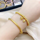 Fat Donglai's same style gold-plated silver bracelet for women, Vietnamese sand gold ancient method inheritance bracelet + two generations of joy bracelet, 4N 40g two-piece set 150-180Jin Jin is equal to 0.5kg (65 circle)