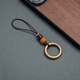 Budi Brass Ring Mobile Phone Ring Buckle Metal Universal Dust Plug Pendant U Disk Pendant Anti-Lost Lanyard Handmade Rosewood Cloud Pattern