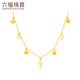Liufu -Schmuckfußgold -Inspirationserie Happy Miaoqu Gold Halskette Set Kettengeschenk GJG0031DS 3.51G (einschließlich Arbeitskosten 695 Yuan)