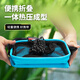 臻佑（Grsaed）打水桶钓鱼8L加厚折叠水桶户外野钓路亚活鱼桶便携钓鱼桶方 蓝纹