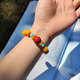 Her Generations Beeswax Ball Bracelet Chicken Fat Yellow Old Honey Amber Bracelet Cinnabar Transfer Beads Jewelry 10MM Beeswax (866931)