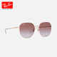 雷朋（RayBan）墨镜太阳眼镜金属镜框男女款太阳镜大框显脸小开车镜0RB3680D礼物 9202I8玫瑰金框渐变紫罗粉色镜片