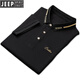 Jeep (Jeep) International Marke 2025 Sommer Revers Short Sleeve T-Shirt Herren-Jugendeis-Eisdrahler-Halbhülle-Polo. Hemdgeschäft atmungsaktiv schwarz qy683 2xl [150-165jin [Jin ist gleich 0,5 kg]]