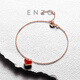 Chow Tai Fook ENZO Little Red Heart Series 18K Gold Love Carnelian Diamond Bracelet Women EZV8141 Birthday Gift 15cm
