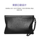 COW Men's Cuff Business Casual Clutch Envelope Bag Large Capacity Hand Grab C-9818 Black